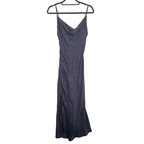 ANTHROPOLOGIE Hutch Cowlneck Maxi‎ Dress Navy NWT Medium - Picture 1 of 6